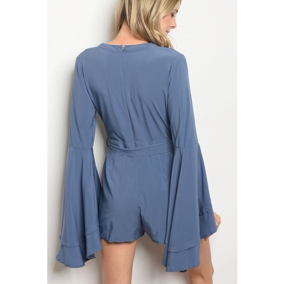 CLEARANCE *LAST ONE* Blue Belle Romper - Picture 3 of 4